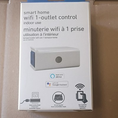 Westek Wi-Fi Smart Plug 1 Outlet App-Controlled Alexa Google Assistant