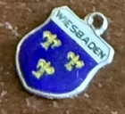 Vintage Wiesbaden Germany 800 Silver Enamel Shield Charm ESJ — photo 6