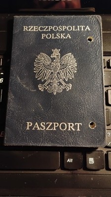 CANCELLED PASSPORT POLAND 10 YO BOY MANY INK STAMPS shipping after 22 may