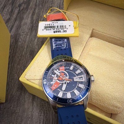 Invicta Pro Diver Japan Automatic Men's 44mm Blue Silicone Watch. NEW RARE!