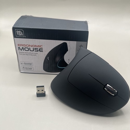 Delton | S12 Ergonomic Wireless Mouse | Battery Operated | Black - Picture 1 of 2