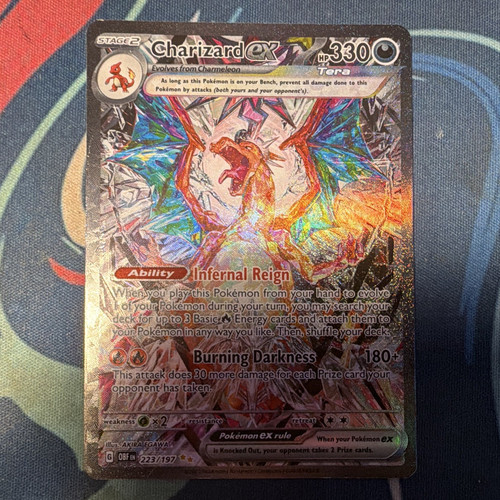 Charizard ex 223/197 SV03 Obsidian Flames Full Art Holo 330HP Akira Egawa