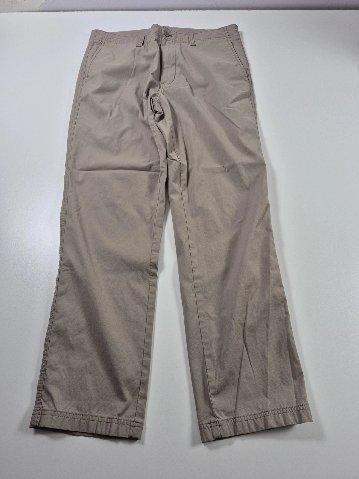 Duck Head Chino Pants Mens 33x30 Beige Stretch Casual Flat Front Straight Leg