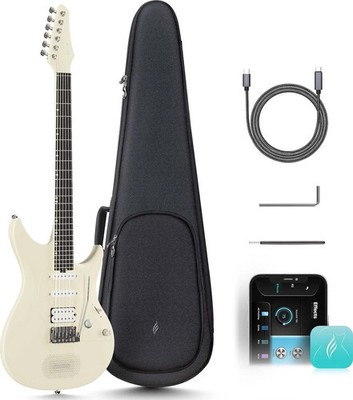Enya Inspire: Carbon Fiber Super ST Smart Guitar in Beige Finish