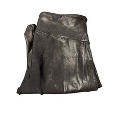 Spanx Faux Leather Leggings Womens Small Black Full Length Stretch Shapewear