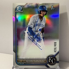 2022 Bowman Chrome - Prospect Autographs Herard Gonzalez Refractor /499 (AU, RC)