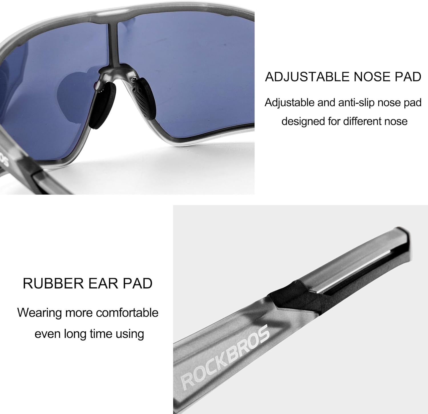 ROCKBROS Polarized Sunglasses-UV400 Protection for Women Men Cycling Sunglasses