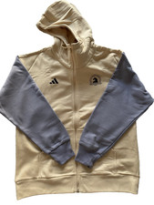 Adidas Front Zip Hoodie - Ivory with Light Blue Sleeves - Womens M - NWT 80