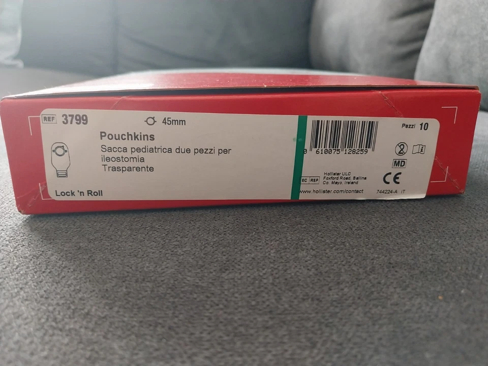 HOLLISTER - Pouchkins - sacca pediatrica due pezzi per ileostomia , trasparente - Immagine 2 di 4