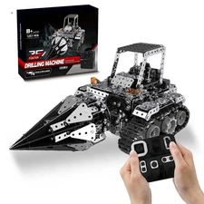 Electric Remote Drilling Machine 1257pcs, 3D metal puzzle model set for Adults