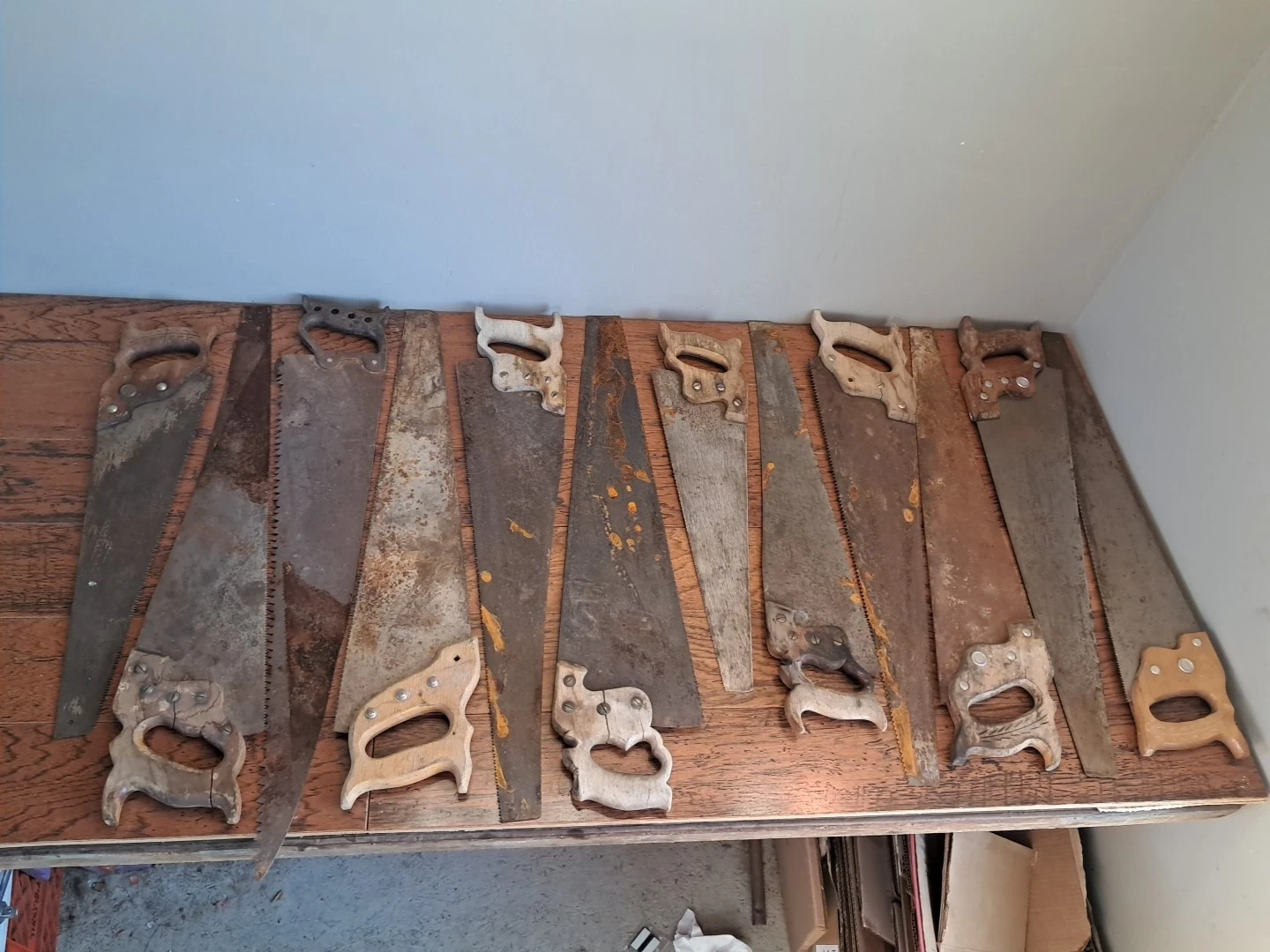 Lot of 12 Vintage Hand Saws for Arts & Crafts Rustic Decor Carpenter Tools