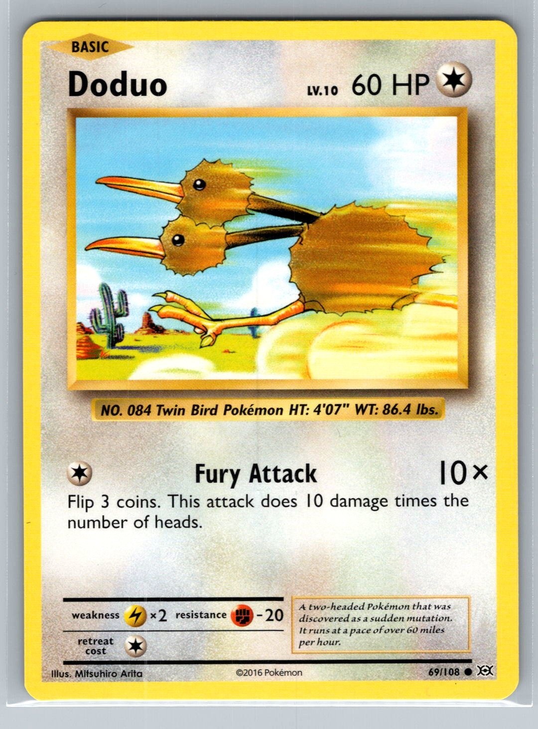 2016 Pokemon TCG XY Evolutions 69/108 Doduo NM-MT
