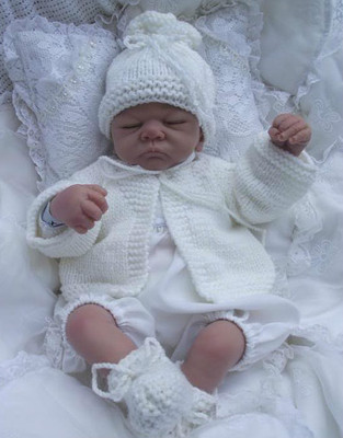 Baby / Reborn Strickanleitung Geburt /6m Reborn Jacke Mütze Booties Easy Knit
