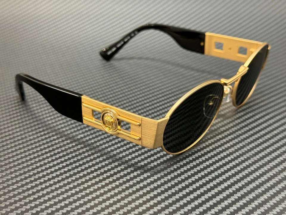 Gafas de sol VERSACE VE2264 100287 gris dorado mate unisex 56 mm Foto 3 de 4