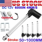 12V 6000N 1320lb Linear Actuator Stroke Long 12"~ 40" Heavy Duty Waterproof