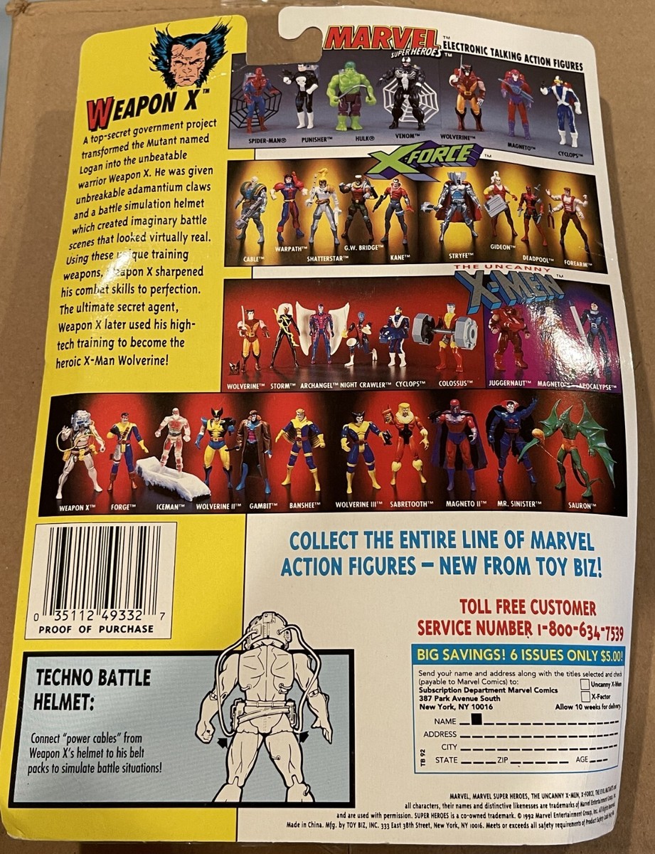 New Vintage Uncanny X-men Wolverine Weapon X Toy Biz S3 Figure