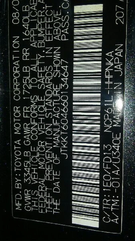 Eje delantero izquierdo Scion xA 2004-2006 conductor nudillo OEM Foto 4 de 4