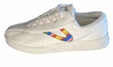 Tretorn WOMEN'S Nylite Plus Canvas Rainbow Lace-Up Sneakers - WHITE, US 7