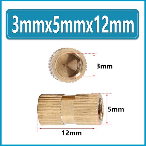 M3 M4 M5 M6 M8 Brass Melt Injection Moulding Knurl Insert Nut Solid Embedded Nut - Picture 22 of 69