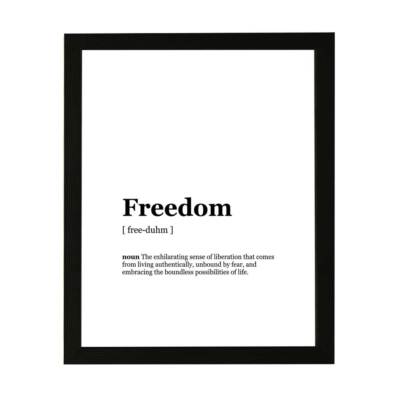 Designs ByLITA Freedom Definition Style, Wall Print Art