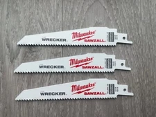 Milwaukee 5701 8TPI The Wrecker General Purpose Sawzall Blade 6" 3Pk New!!
