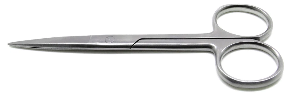 Tijeras rectas de disección quirúrgica médica 4,5" extremos afilados/afilados Foto 2 de 4