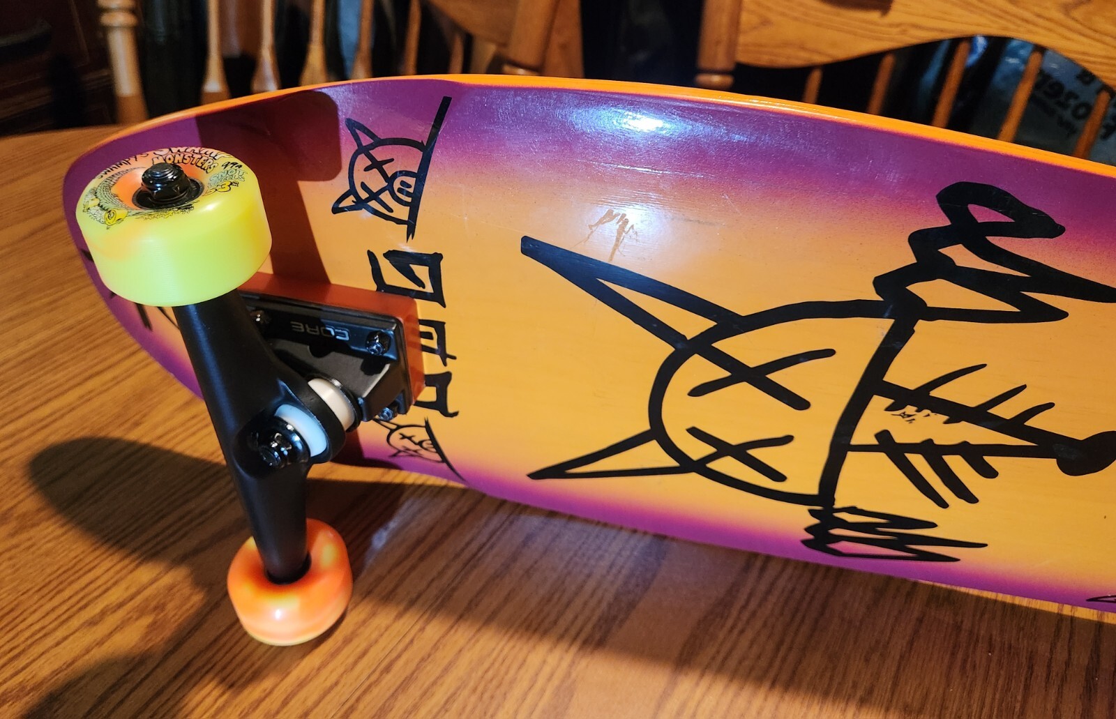 Dogtown Jay Adams "Rat Face" Skateboard w/Clear Grip Over Stickers, Snot Wheels