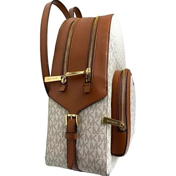 New Michael Kors Jaycee Large Logo Backpack Vanilla | eBay display picture 3