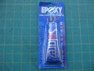 Solarez Epoxy.  Big 2 oz tube.   Fast, clear, strong UV-Cure for repairs