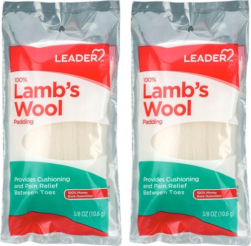 Gentle Lambswool Foot Cushions - 100% Natural Padding for Sensitive Skin, 2 Pack - Picture 3 of 7