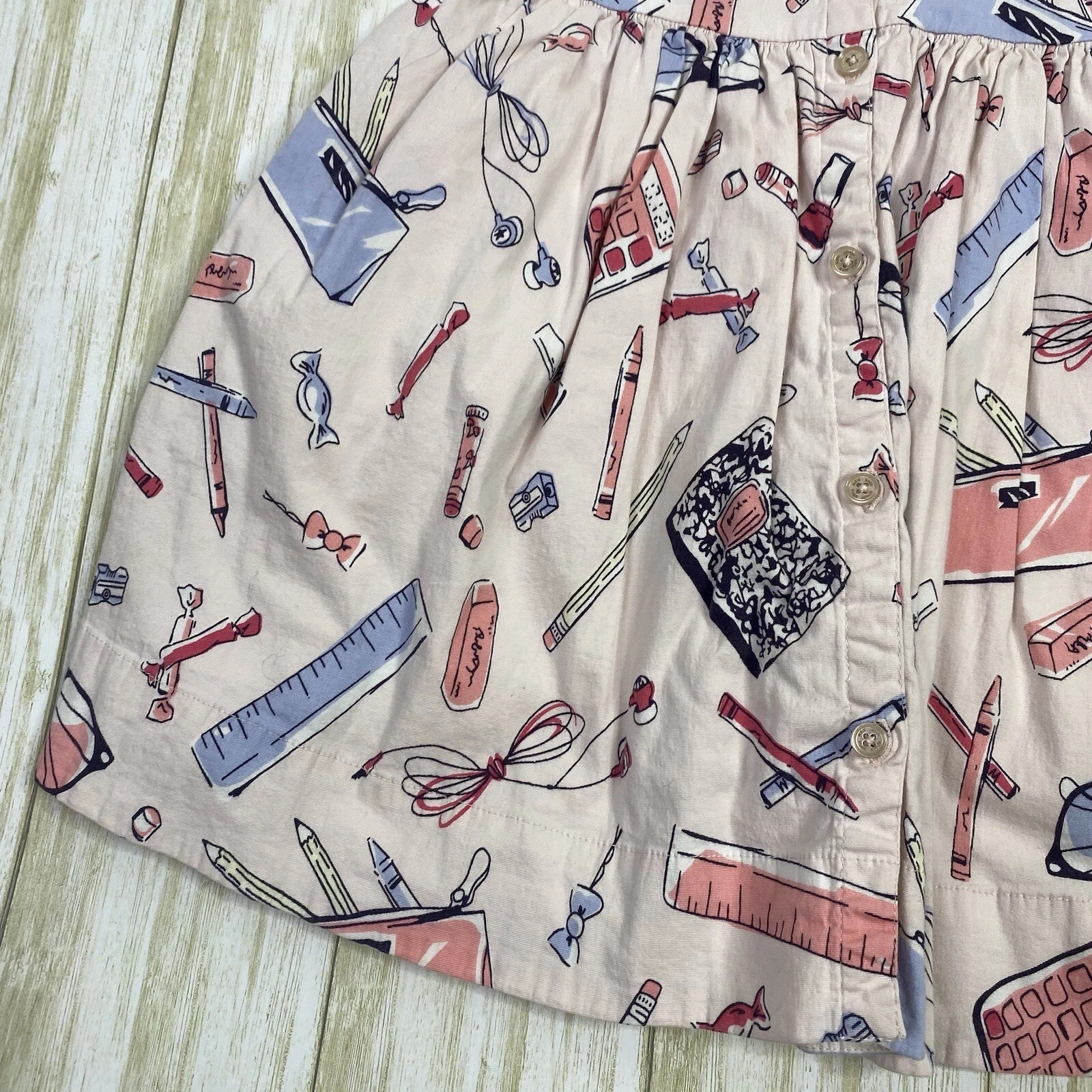 Abito a maniche corte rosa Kate Spade taglia 5 forniture scolastiche con colletto