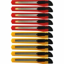 10 Bulk Box Cutter Hobby Retractable Utility Knife with Strong Snap off Blades