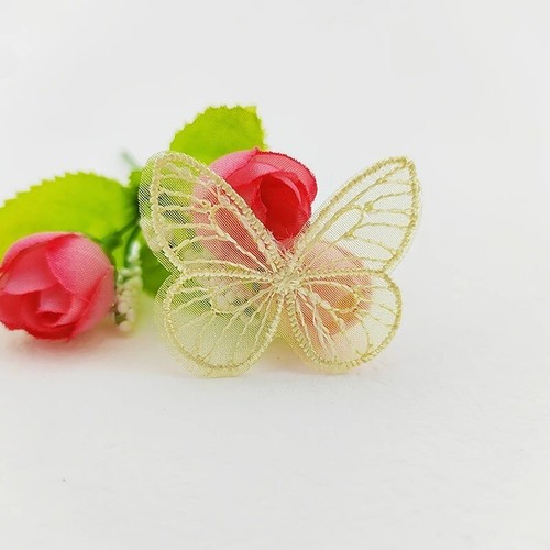 200Pcs Embroidered Mesh Butterfly Patches for DIY Hair Clips Hats Clothes Decor - Picture 7 of 13