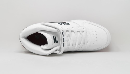 FILA Men Shoes A-High White Faux Leather Sneakers -Red Green design - Picture 3 of 6