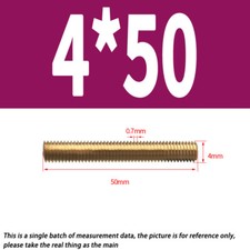 Image of 2mm 2.5mm 3mm to 20mm Brass Threaded Bar Threaded Rod Full Thread Studding Bar