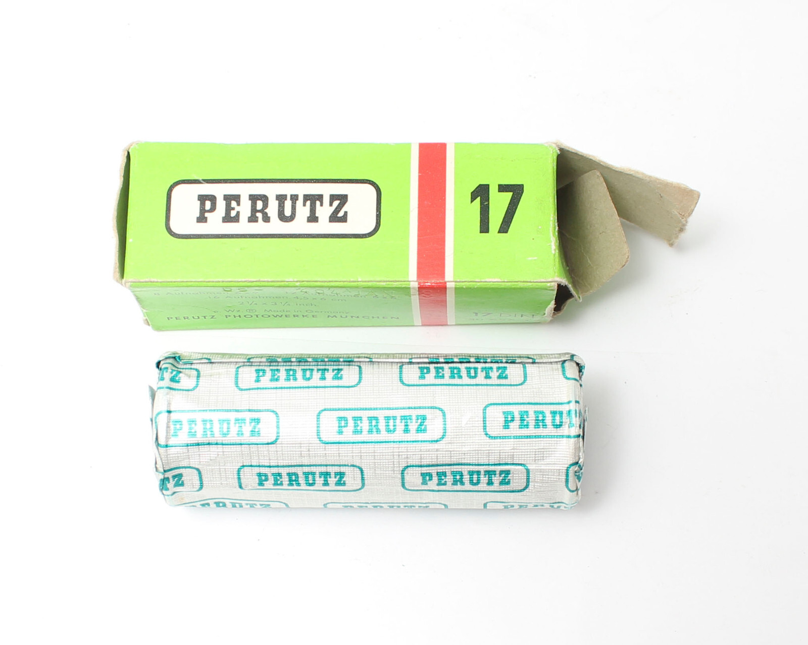 Perutz  120, 17 DIN 40ASA,  8 Aufnahmen 6 x 9cm 12 Aufnahmen 6 x 6cm OVP Nr.1164
