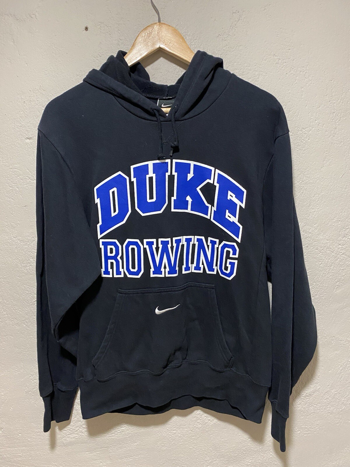 FILA Felpa con cappuccio vintage Nike Duke University Rowing nera taglia small