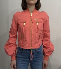 DDP DSQUARED crop zip JACKET POCKETs PEACH vi...
