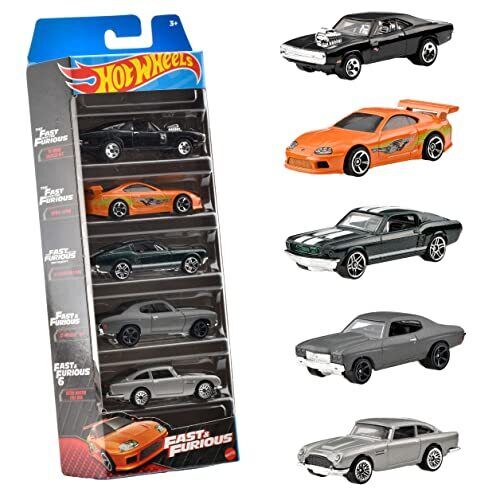 Hot Wheels 5 Car Pack Fast & Furious mini car toy HND08 Wild Hot Wheels 5 Car Pack Fast & Furious mini car toy HND08 Wild