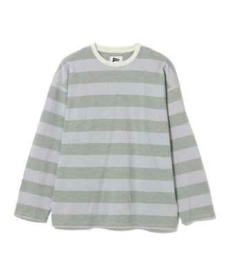 (ASK availability First) BEAMS Pilgrim Surf+Supply Hawkinson Striped Crew new