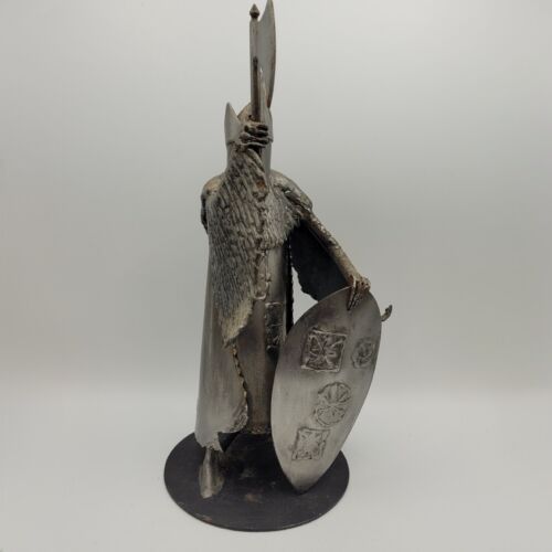 "Escultura de Metal Ron Lyon Caballero Diseñador de Caballero Miedo Caballero Años 80 13" - Imagen 10 de 13