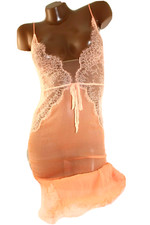  328.00 Victoria's Secret Designer Collection Lace  Silk Slip sz S in peach