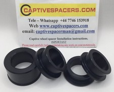 Kawasaki ZX6R ZX6 2007 -  2024 Captive wheel spacers. Full set. Black