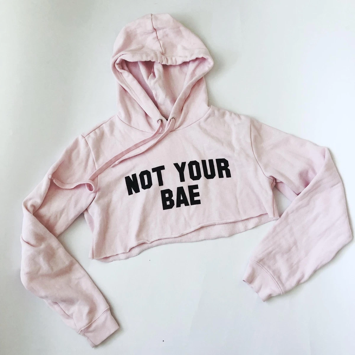 Cropped outlet graphic hoodie
