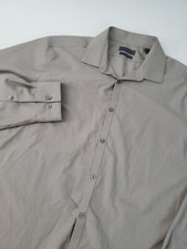 Calvin Klein Men's Slim Fit Long Sleeve Button Up Casual Dress Shirt, 17 34/35