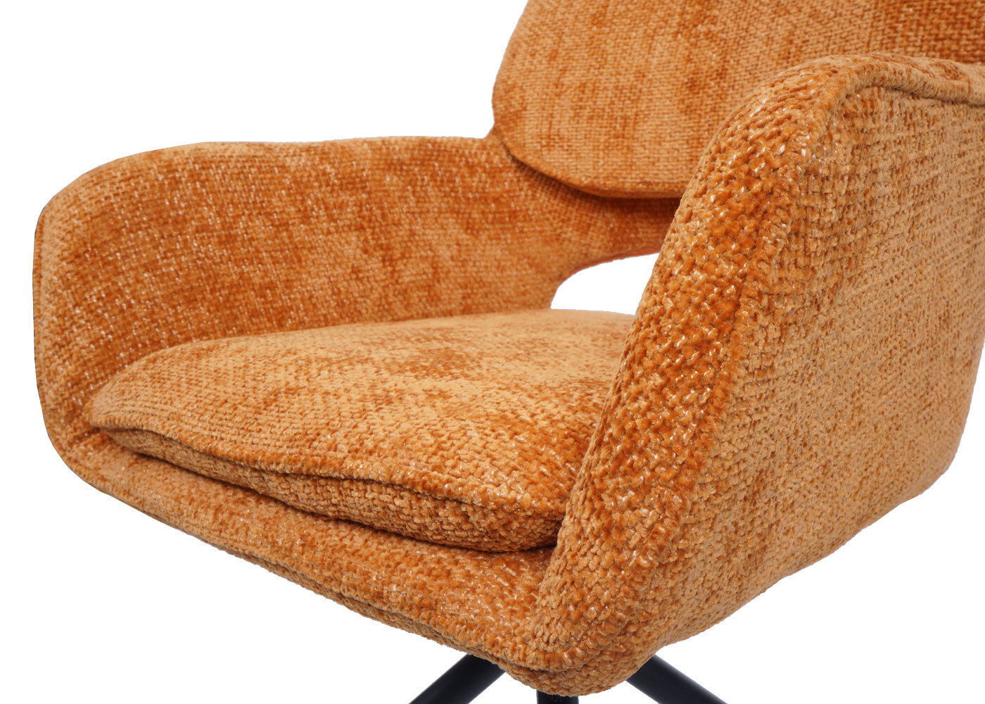 2er-Set Esszimmerstuhl HWC-N74, Stuhl drehbar Auto-Return Stoff Chenille 490g/m² Ansicht 22