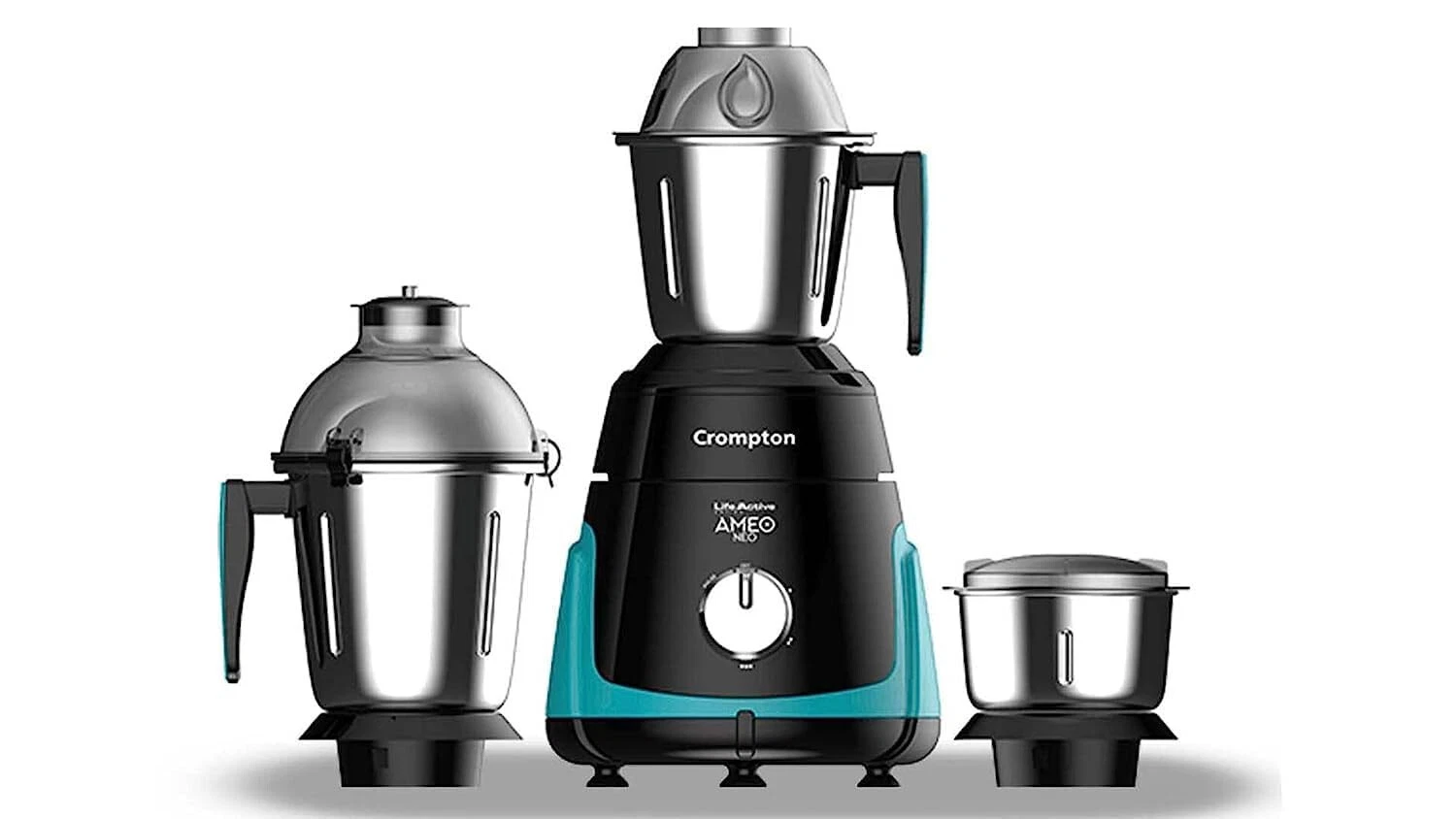 Crompton Ameo Neo 750 Watt Mixer Grinder with MaxiGrind | 3 Steel jar Black