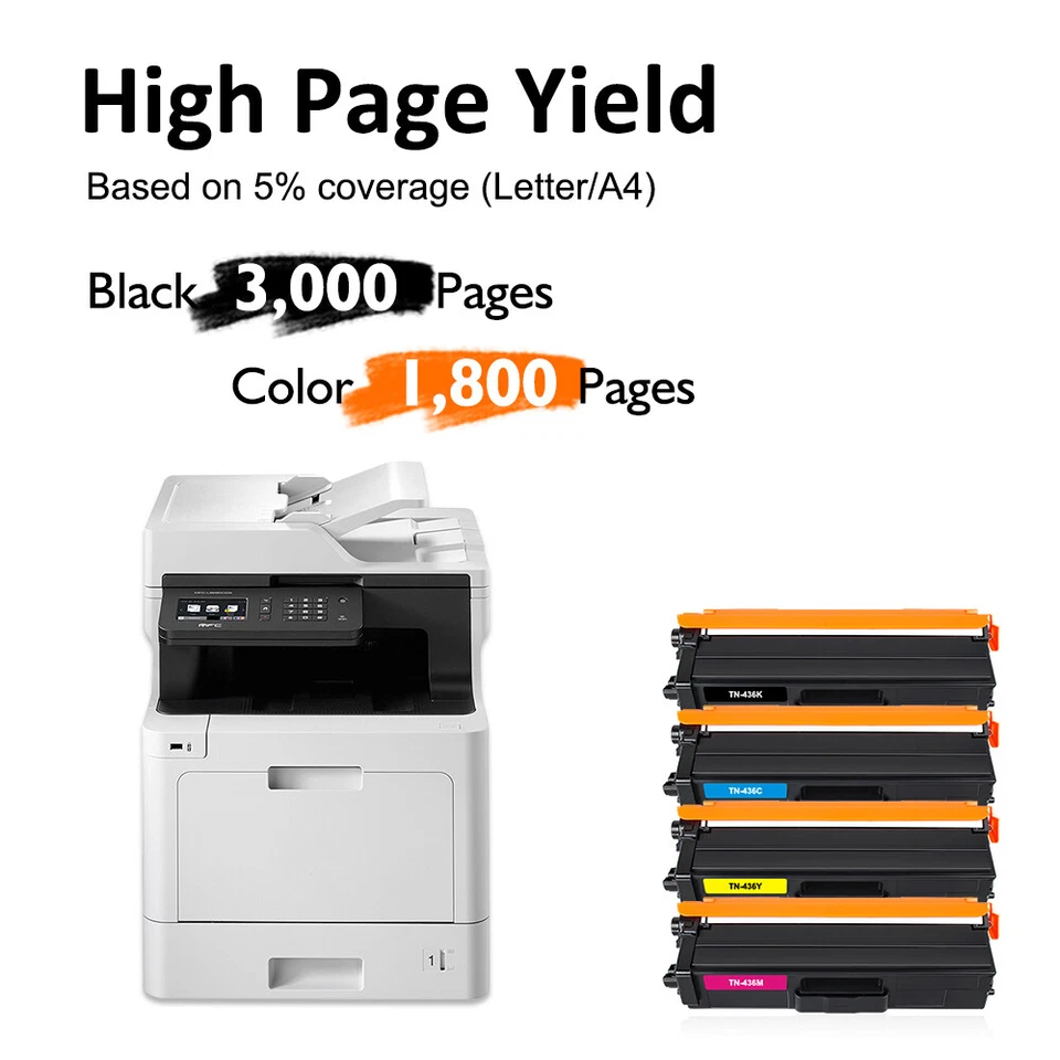 TN436 TN433 TN431 Toner Set for Brother MFC-L8900CDW L8610CDW HL-L9310CDW Lot - Image 4 of 4