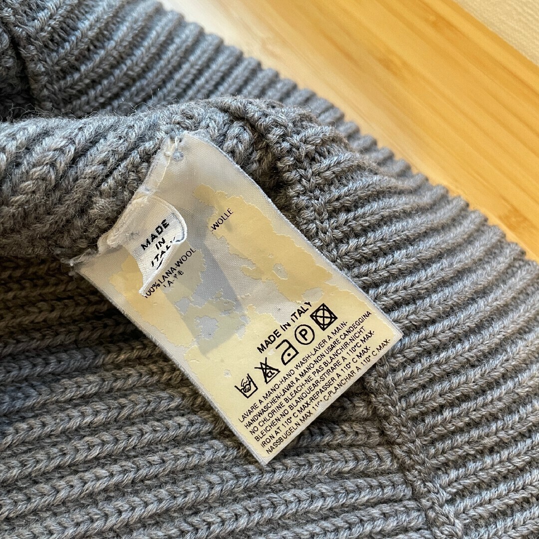 Maison Martin Margiela Camionneur Driver's Knit Wool Gray Sweater