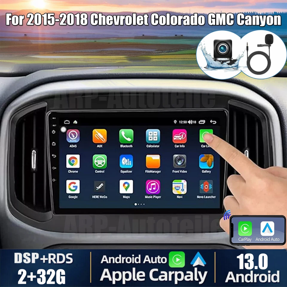 For 2015-2018 Chevrolet Colorado GMC Canyon Apple CarPlay GPS Car Stereo Radio - Image 2 of 4
